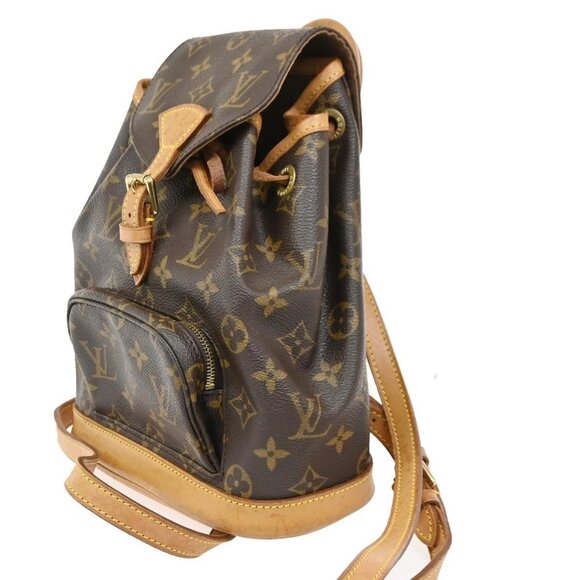 LOUIS VUITTON Mini Montsouris Backpack Bag Monogram Leather Brown M51137 99KC274 main image 14